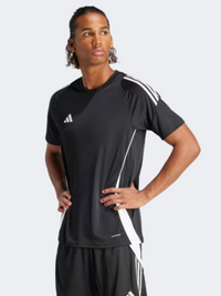 Adidas تيرو 24 تيشيرت كرة قدم رجالي أسود/أبيض
