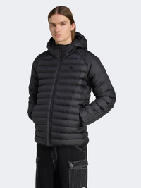 جاكيت مبطن بغطاء رأس رجالي Originals من Adidas Synthetic أسود