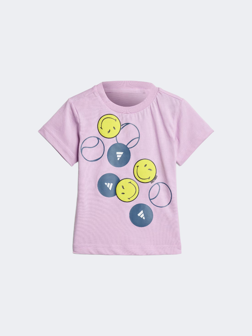 Adidas X Smileyworld Baby-Girls Sportswear Set Lilac/ Blue