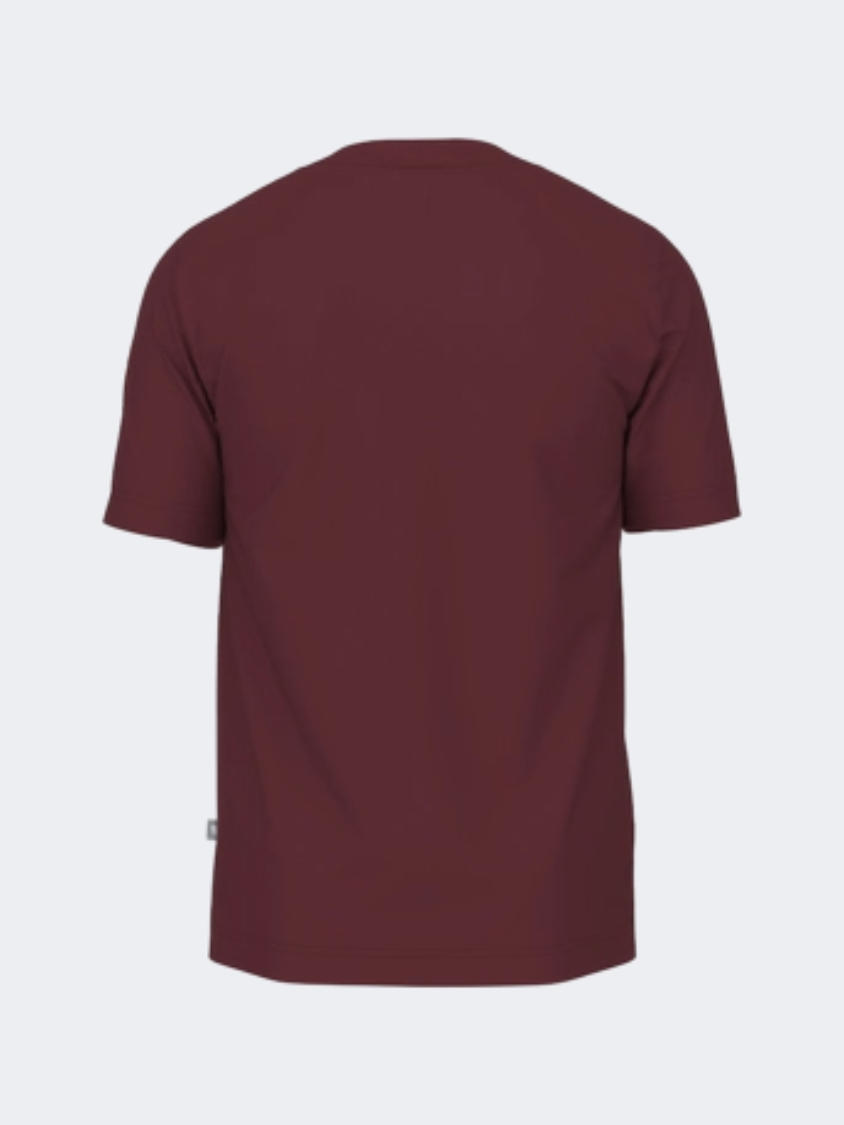New Balance Cubed Logo Men Lifestyle T-Shirt Monarch Burgundy