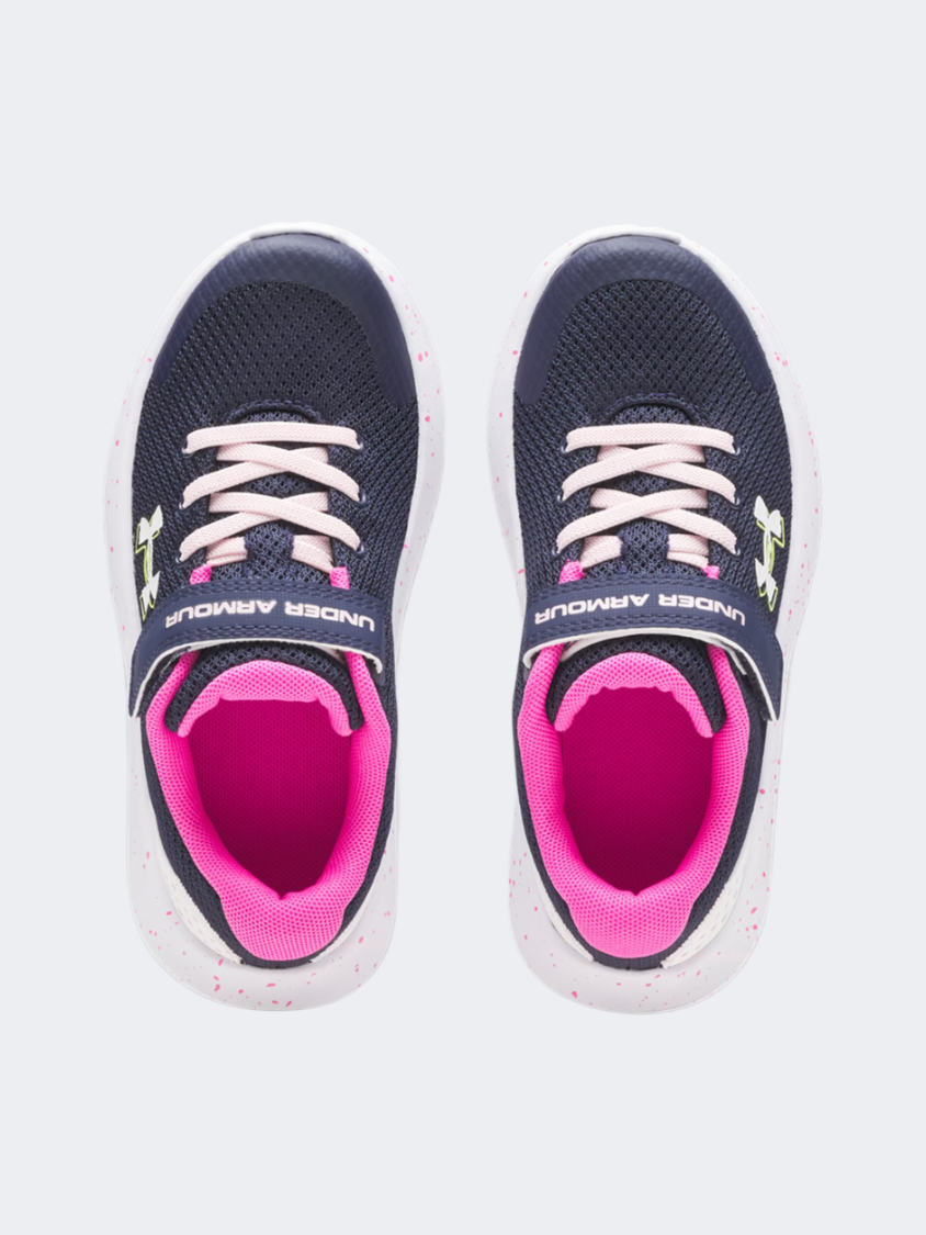 Under Armour GPS Surge 4 Ac Ps-أحذية الجري للأولاد كحلي/وردي/أبيض