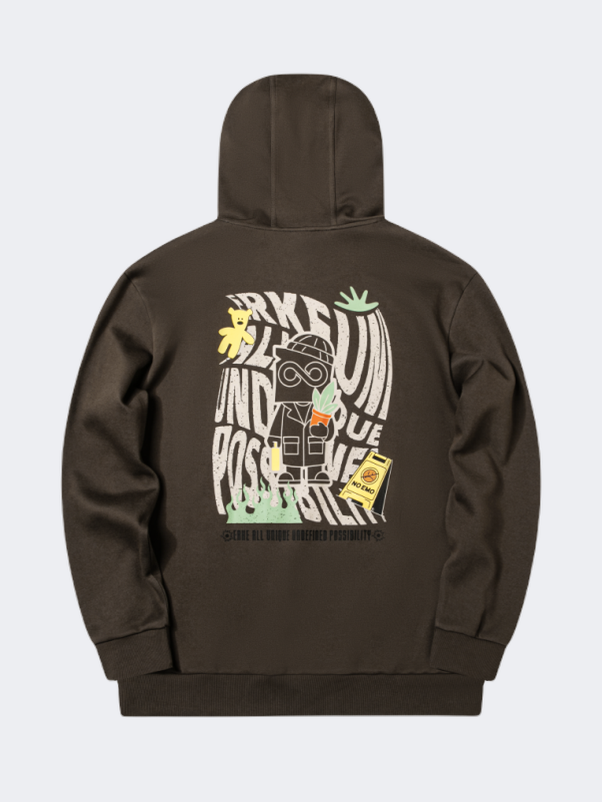 Erke Men Lifestyle Hoody Dark Brown