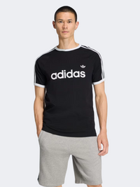 تيشيرت رجالي Adidas 3-Stripes Slim Ringer Original أسود