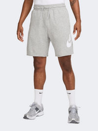 Nike Club French Terry Alumni شورت لايف ستايل رجالي رمادي/أبيض