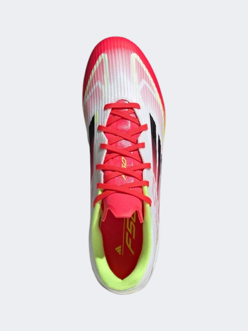 حذاء كرة القدم للرجال Adidas F 50 League FG MG أبيض/أسود/أصفر