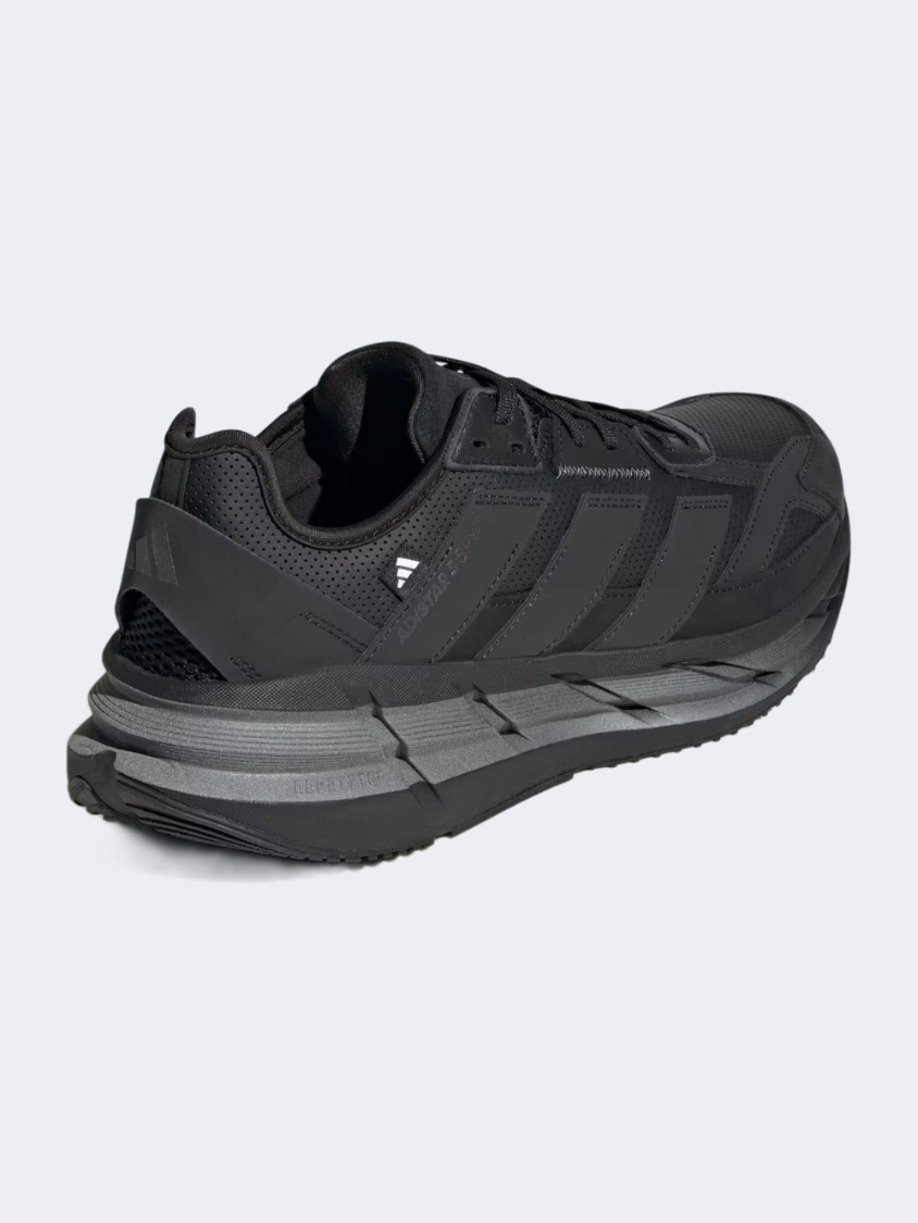 أحذية أديداس أديستار 3 للرجال للملابس الرياضية باللون الأسود/الفضي المعدني