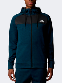 The North Face ريأكسيون فليس هودي رجالي أسلوب حياة بترولي منتصف الليل