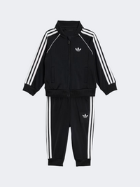 بدلة رياضية أوليجينالز للأطفال الأولاد من Adidas إس إس تي باللونين الأسود والأبيض