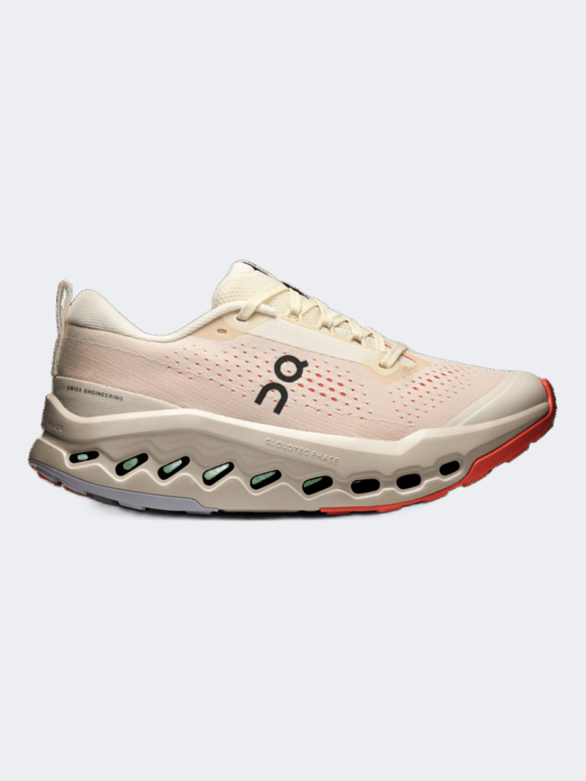 On Cloudsurfer Trail 2 Wp Women Trail Running Shoes Ivory/Salmon