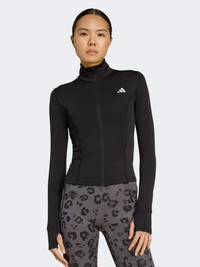 جاكيت تدريب نسائي بسحاب كامل Adidas Optime Essentials أسود