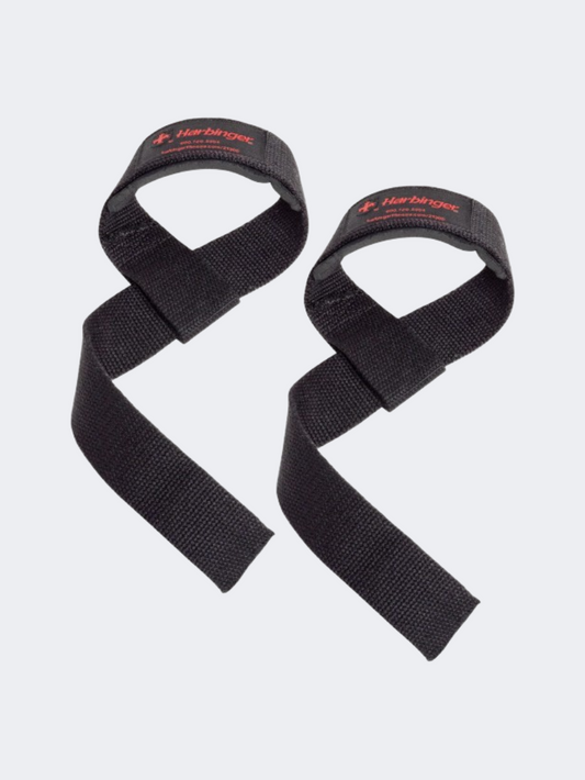Harbinger Padded Cotton Lift Straps Unisex Fitness Black