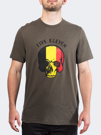 تيشيرت تكتيكي رجالي 5-11 Patriotic Skull بلون Ranger أخضر