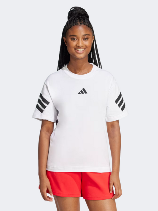 Adidas Future Icons 3 Stripes Women Sportswear T-Shirt White