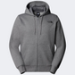 The North Face سترة بغطاء رأس للرجال بنمط حياة Simple Dome بسحاب كامل رمادي متوسط هذر