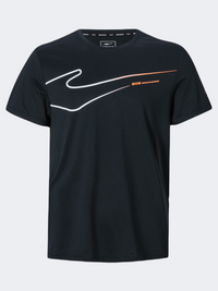 تي شيرت للجري للرجال من Erke أسود/أبيض/برتقالي