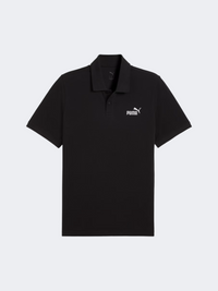 Puma Essentials No. 1 Logo Men Lifestyle Polo Short Sleeve Black