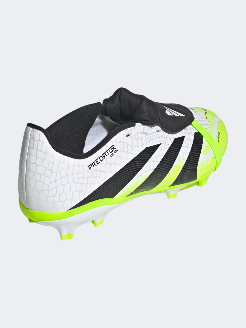 Adidas Predator League Fold-Over Tongue Firm/Multi-Ground Kids Football Shoes White/Black/Lemon