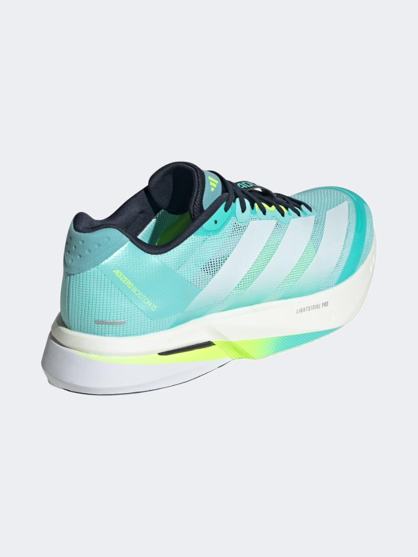 Adidas أديزيرو بوسطن 13 حذاء جري رجالي فلاش أكوا/أبيض