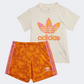 Adidas Summer Allover Print Baby Girls Original Set Wonder White/Orange
