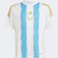 Adidas Pitch 2 Street Messi Kids Unisex Football T-Shirt White/Blue Burst
