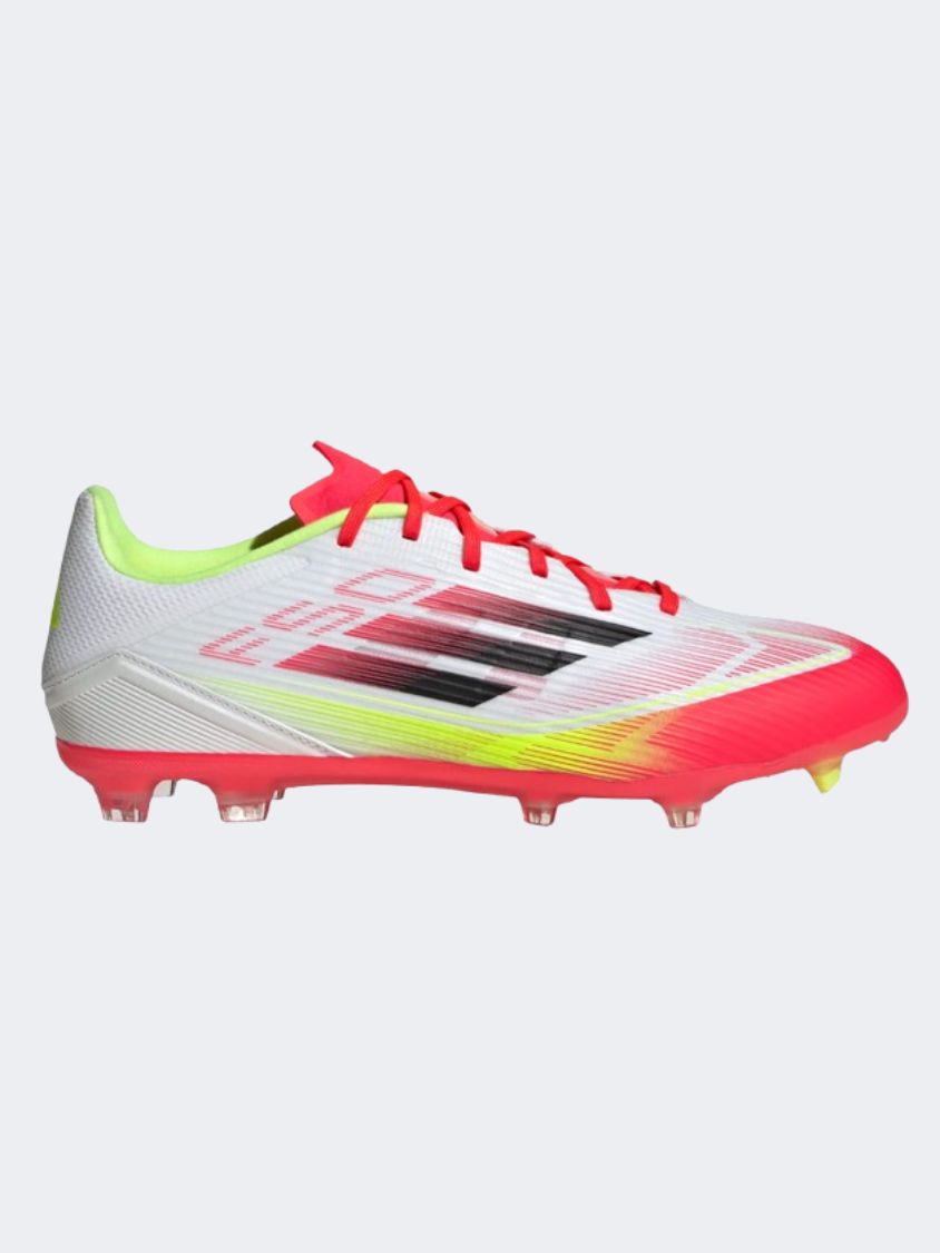 حذاء كرة القدم للرجال Adidas F 50 League FG MG أبيض/أسود/أصفر