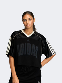 تيشيرت رياضي نسائي Adidas Stadium Mesh أسود/كريستال لينن