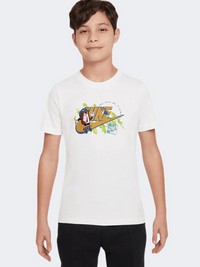 تيشيرت للأولاد لأسلوب الحياة Sportswear Boxy 1 Futura من Nike أبيض