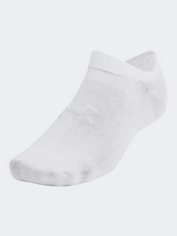 Under Armour Essential No Shoe 6Pk Unisex Lifestyle Sock White/Halo Grey