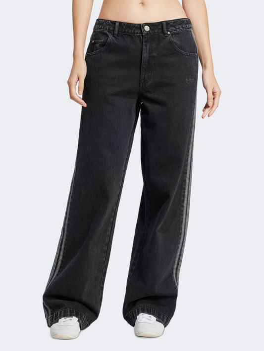 Adidas Adicolor Denim 3 Stripes Women Original Pant True Black