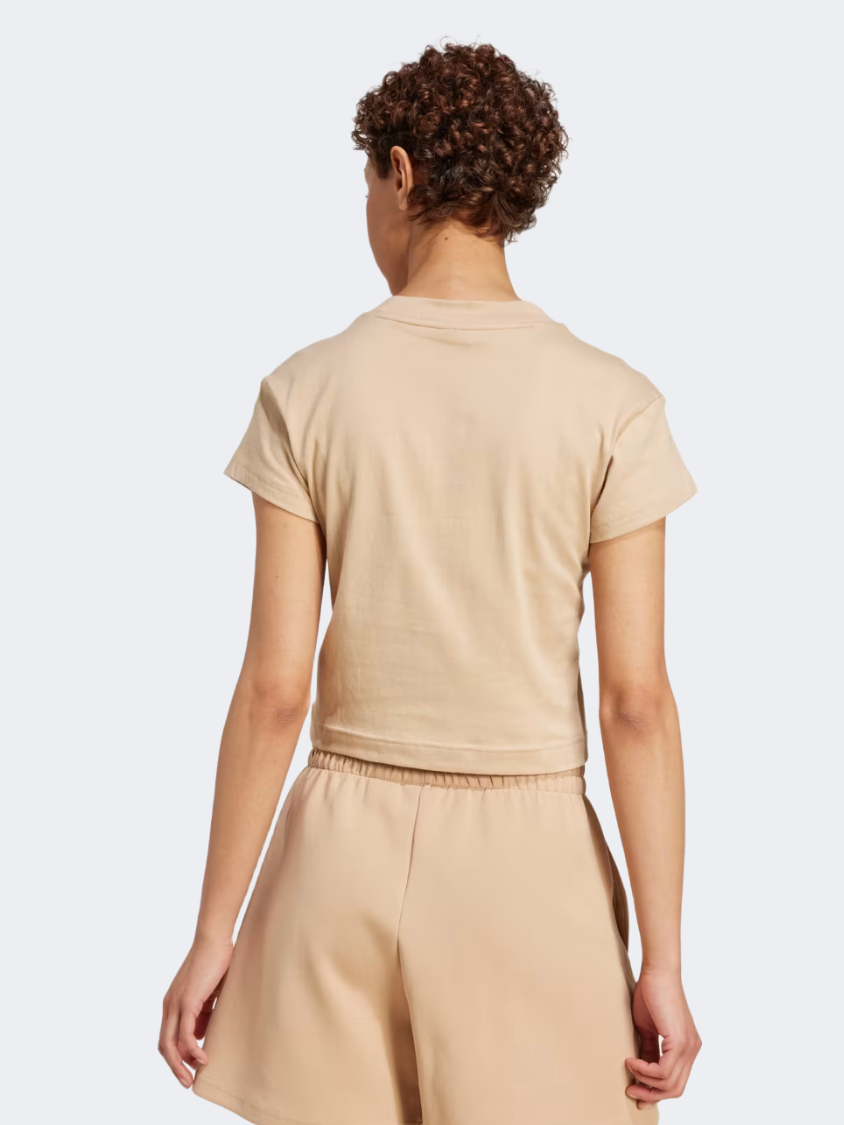 Adidas Future Icons Small Logo Baby Women Sportswear T-Shirt Warm Sandstone