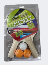 Topten Accessories Table-Tennis Set Of Racket And Ball Black/Red/Beige