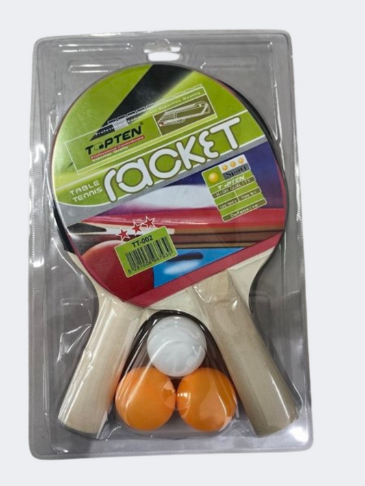 Topten Accessories Table-Tennis Set Of Racket And Ball Black/Red/Beige