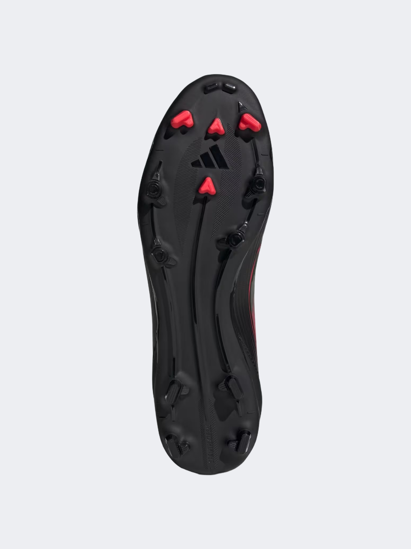 أحذية كرة القدم للرجال Adidas F50 League Fg MG باللون الأسود/المعدني/الأحمر