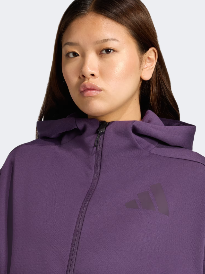 Adidas Z.N.E. Full-Zip Women Sportswear Hoody Aurora Plum