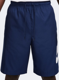 Nike كلوب ووفن شورت رجالي أسلوب حياة كحلي/أبيض