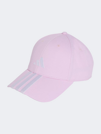 قبعة رياضية نسائية من Adidas باللون الوردي الفاتح/الأبيض
