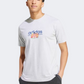 Adidas Codes Linear Graphic Men Sportswear T-Shirt Light Grey Heather
