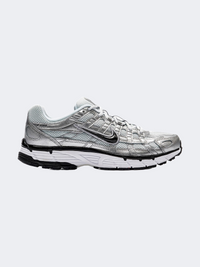Nike P-6000 حذاء لايف ستايل للسيدات أبيض/فضي معدني