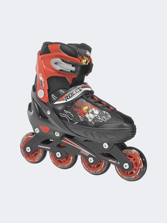 Roces Compy 6 Boys Skating Roller Skates Black/Red