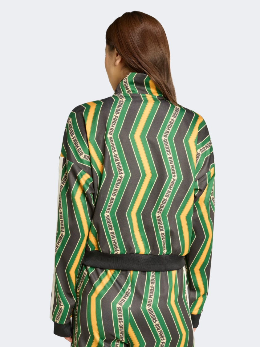 Adidas X Farm Tiro Women Sportswear Track Top Black/Amazon Green