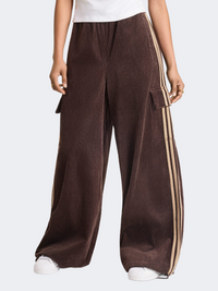 Adidas Corduroy 3 Stripes Cargo Women Originals Pant Aurora Coffee