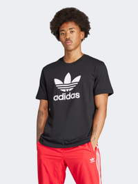 تيشيرت رجالي من Adidas Adicolor Trefoil Original أسود/أبيض