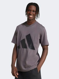 Adidas Essentials Big Logo Men Sportswear T-Shirt Grey Strata/Black