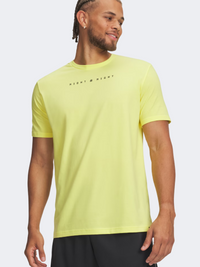 تيشيرت كرة سلة رجالي Under Armour كاري نايت نايت لومين يلو/أسود