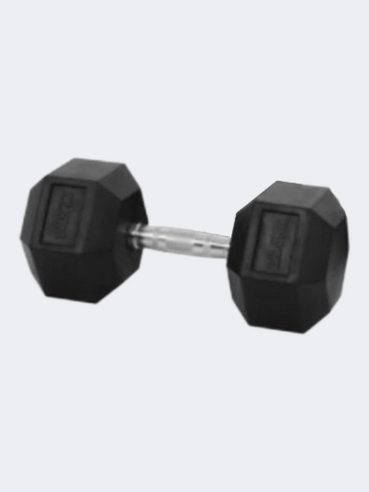 Irm-Fitness Factory Rubber Hex Dumbbell 22.5Kg Weights Black