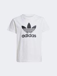 تيشيرت أطفال للجنسين Adidas Adicolor Trefoil Original أبيض