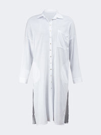 Oil & Gaz Plain Women Lifestyle Dress White