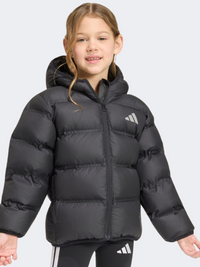 Adidas Synthetic Down Little Sportswear Jacket Black/Reflective Silver