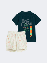 Adidas Disney Mickey Mouse Baby-Boys Sportswear Set Aurora Ivy/Lime