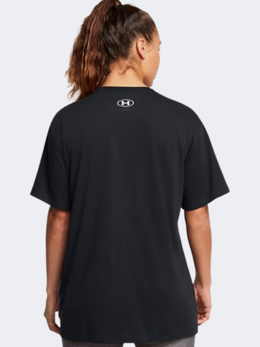 Under Armour Boyfriend Oversized Logo Women Lifestyle T-Shirt Black/White